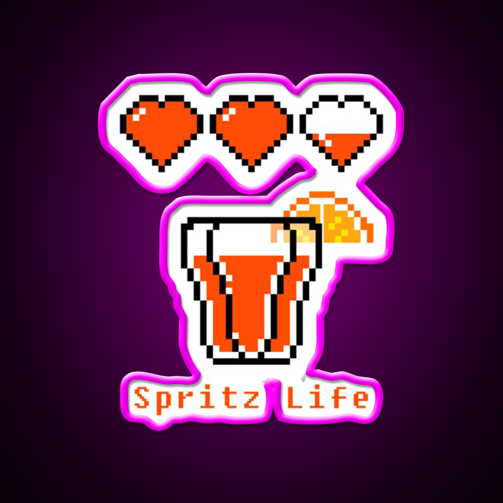 Spritz Life Cocktail Bar Decor Led Neon Sign Rgb Color - Neon sign mounted on wall in room