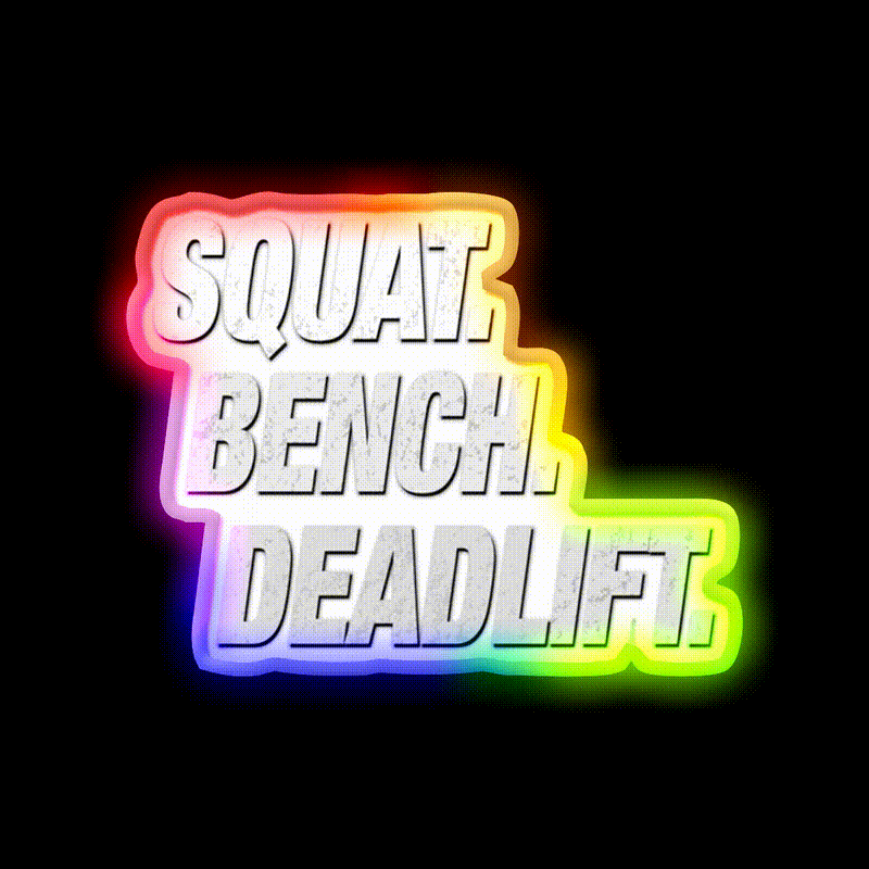 Squat Bench Deadlift Gym Fitness Led Neon Sign Rgb Color