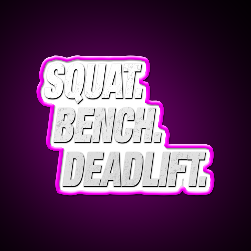Squat Bench Deadlift Gym Fitness Led Neon Sign Rgb Color