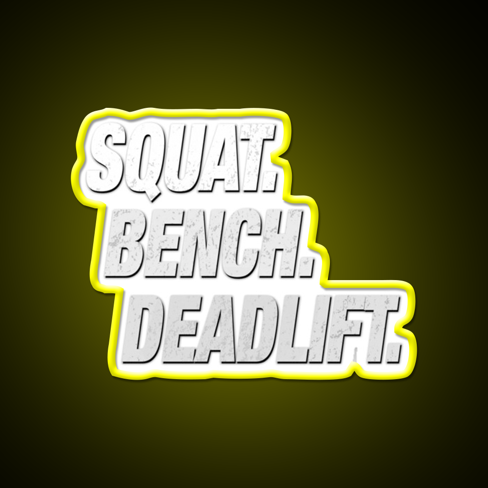 Squat Bench Deadlift Gym Fitness Led Neon Sign Rgb Color