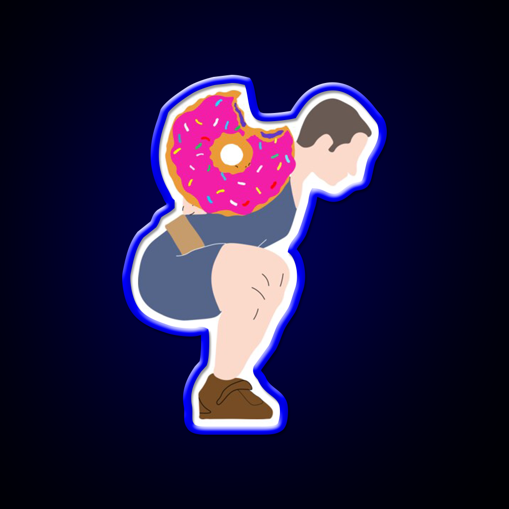 Squat Donuts Gym Fitness Led Neon Sign Rgb Color