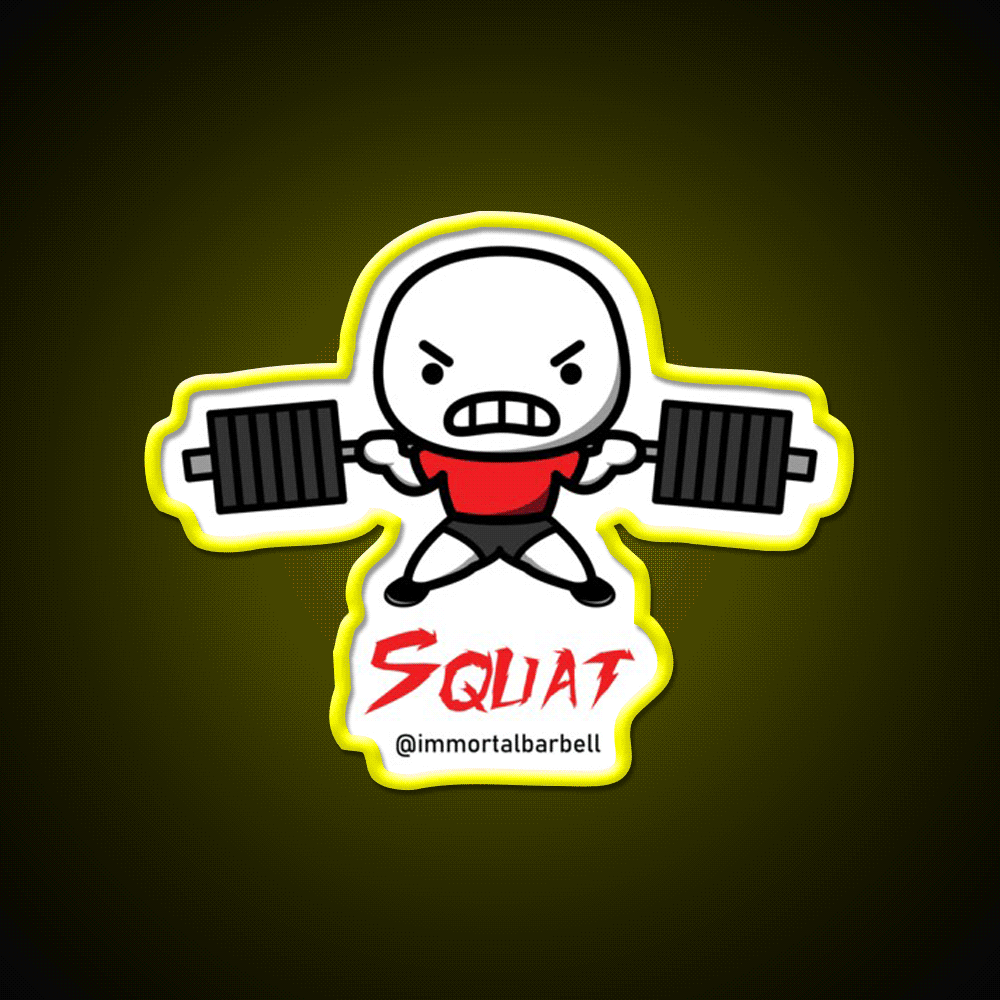 Squat Gym Fitness Led Neon Sign Rgb Color