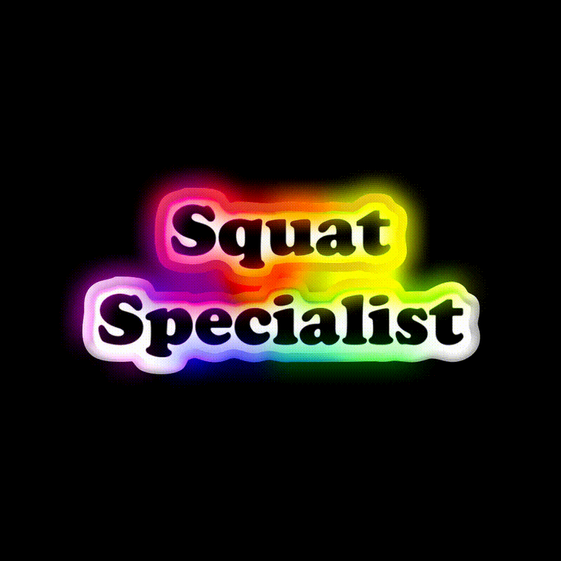 Squat Specialist Gym Fitness Led Neon Sign Rgb Color