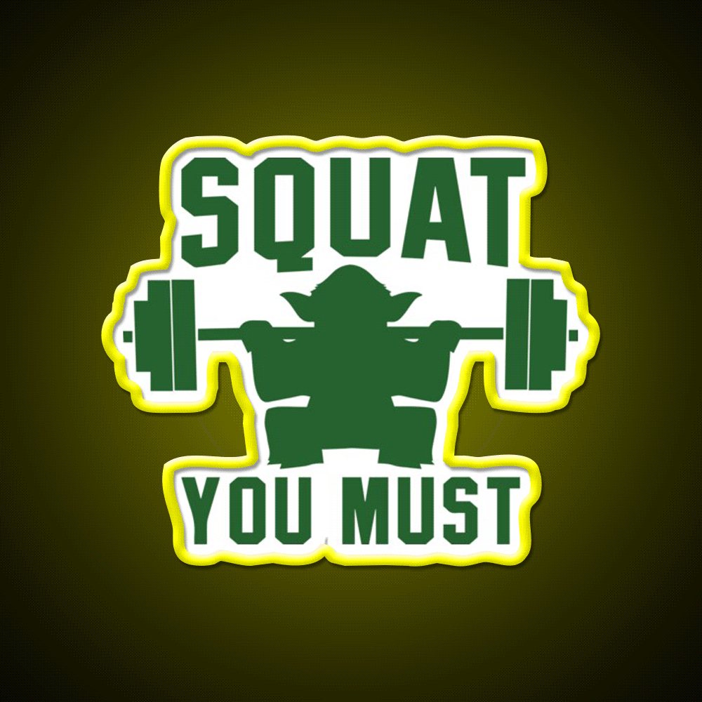 Squat You Must Gym Fitness Led Neon Sign Rgb Color