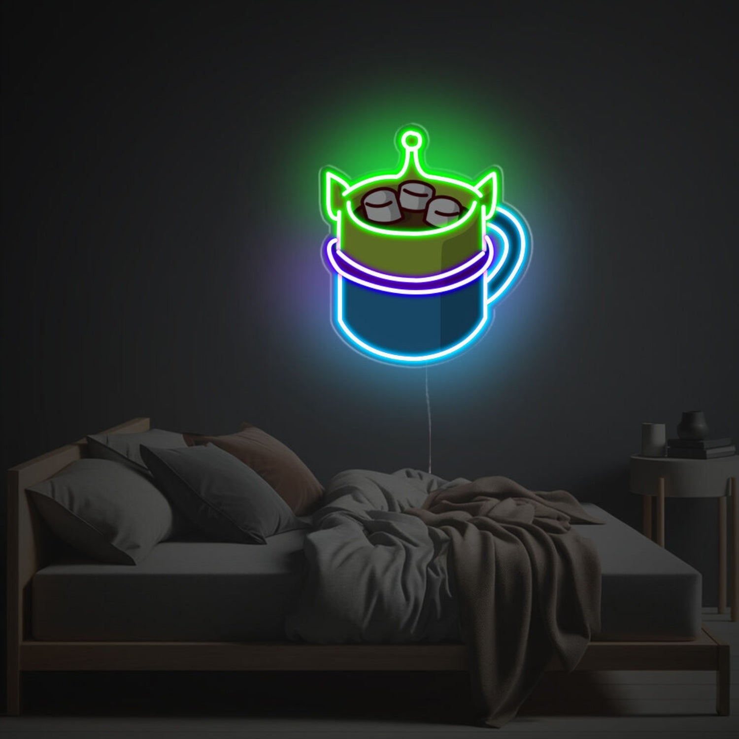 Squeeze Toy Aliens Shaped Mug Led Neon Acrylic Artwork For Home | Shineneon