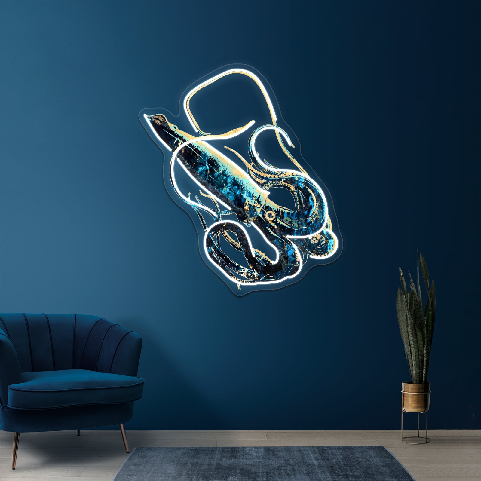 Squid Mysterious Deep Sea Creature Wall Artwork Neon Signs | Shineneon