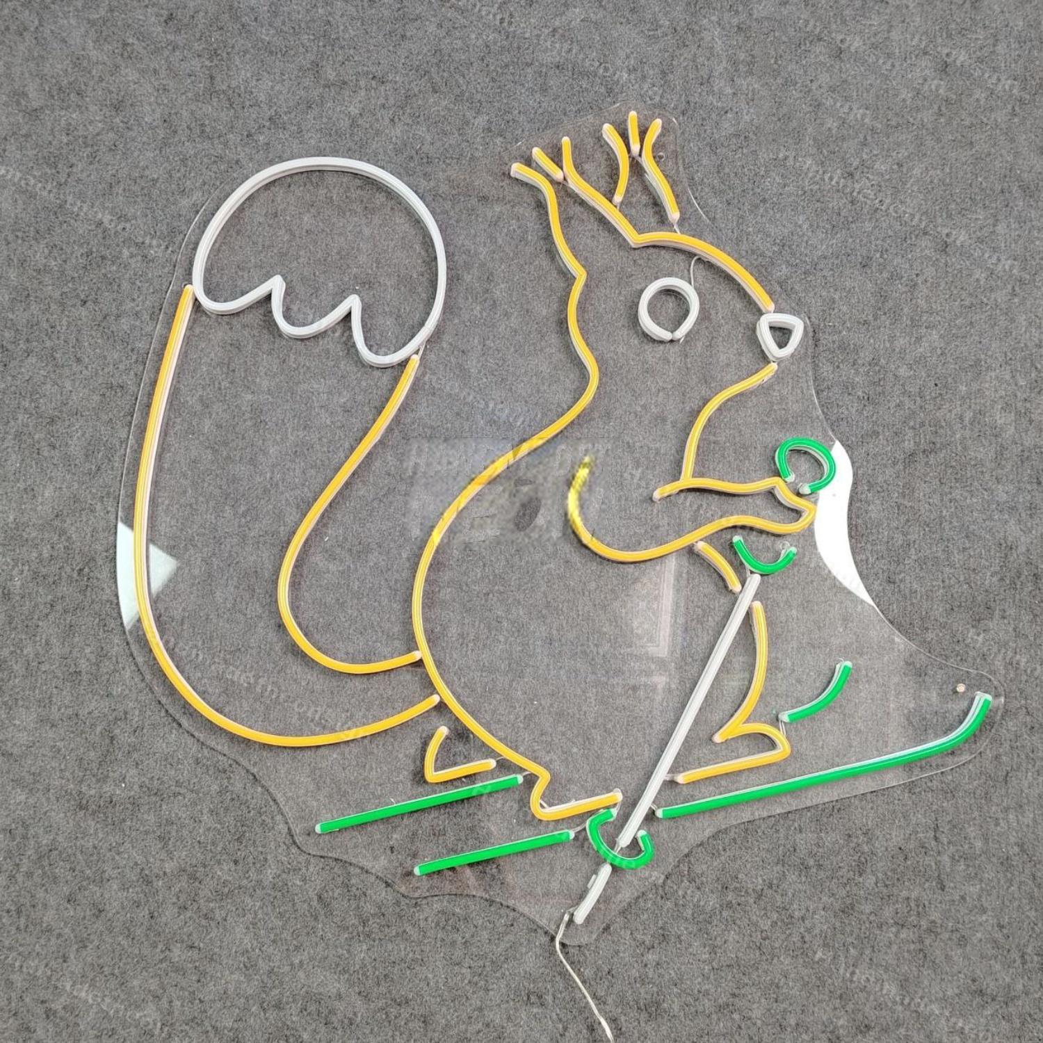 Squirrel Skiing Led Neon Sign Led Decor | Shineneon