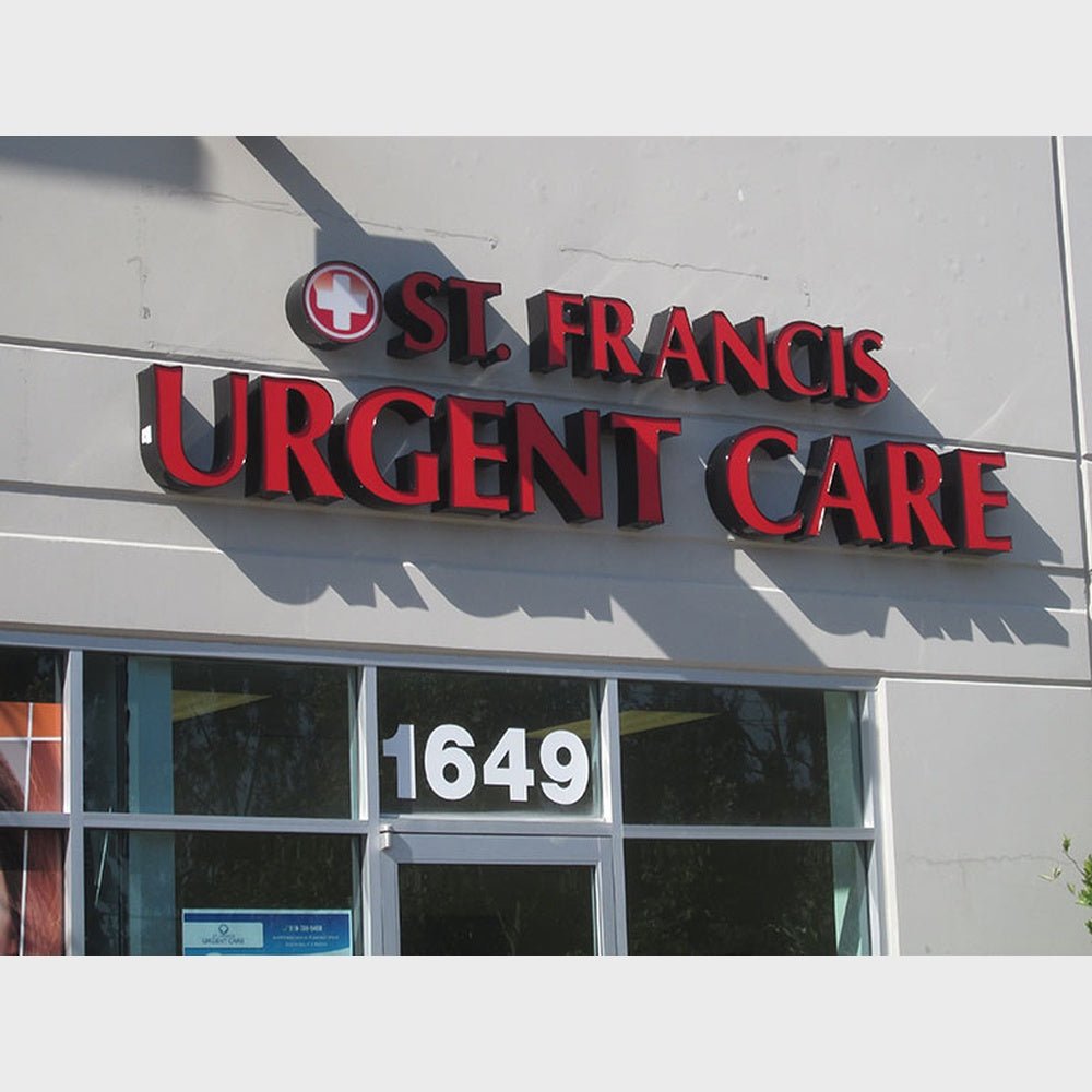 St Francis Urgent Care 3D Frontlit Channel Letters Led Light Sign - Shineneon