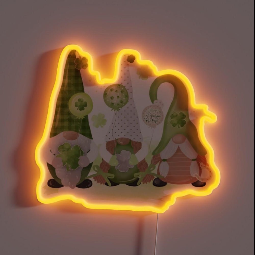 St Patricks Day Gnomes Party Rgb Led Neon Sign - Shineneon