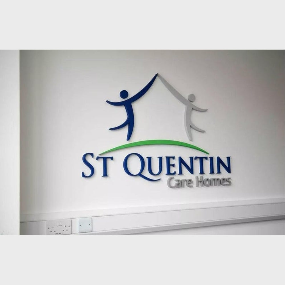 St Quentine Care Homes Stainless Steel Metal 3d Sign