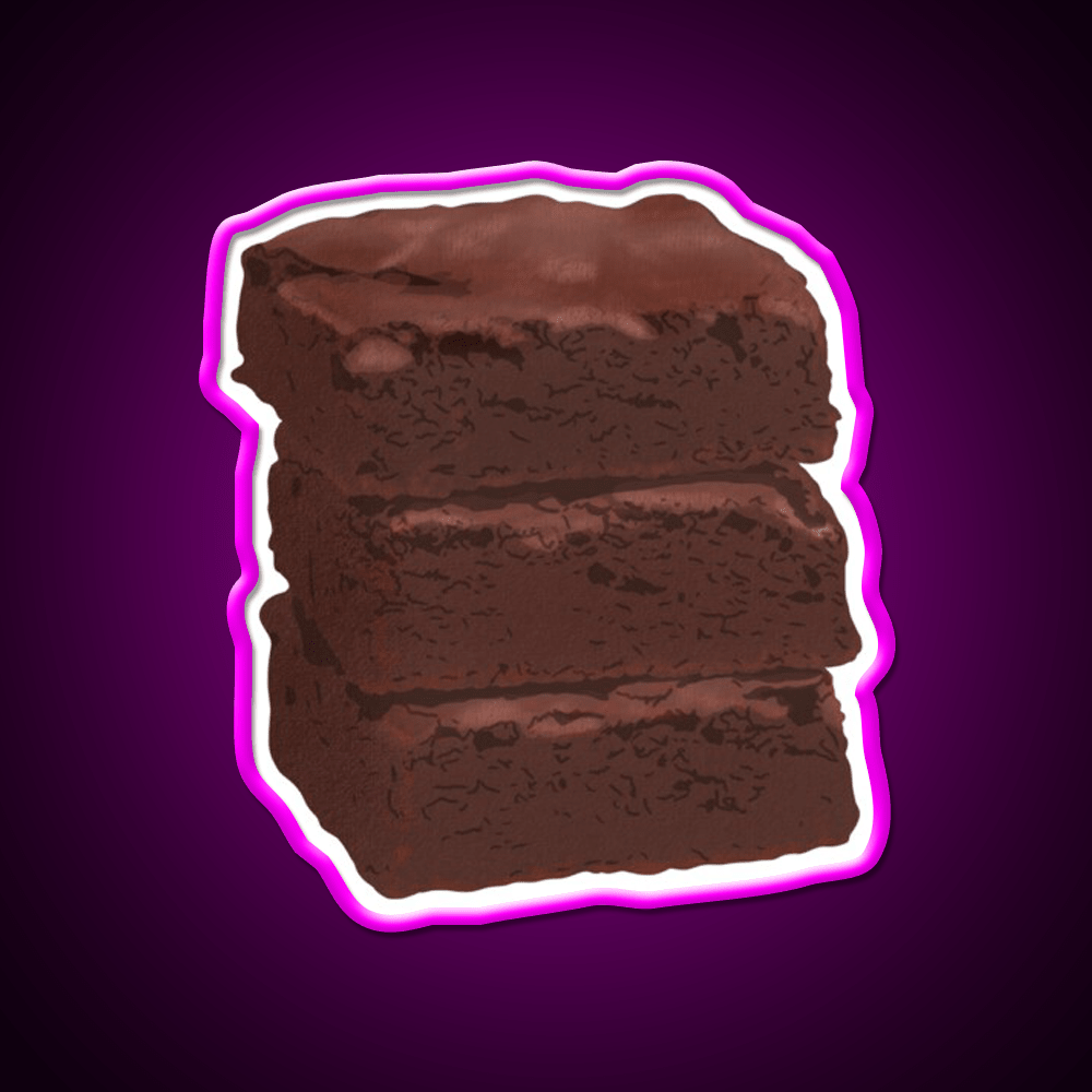 Stack Of Brownies Snack Food Led Neon Sign For Snack Room Rgb Color - Shineneon