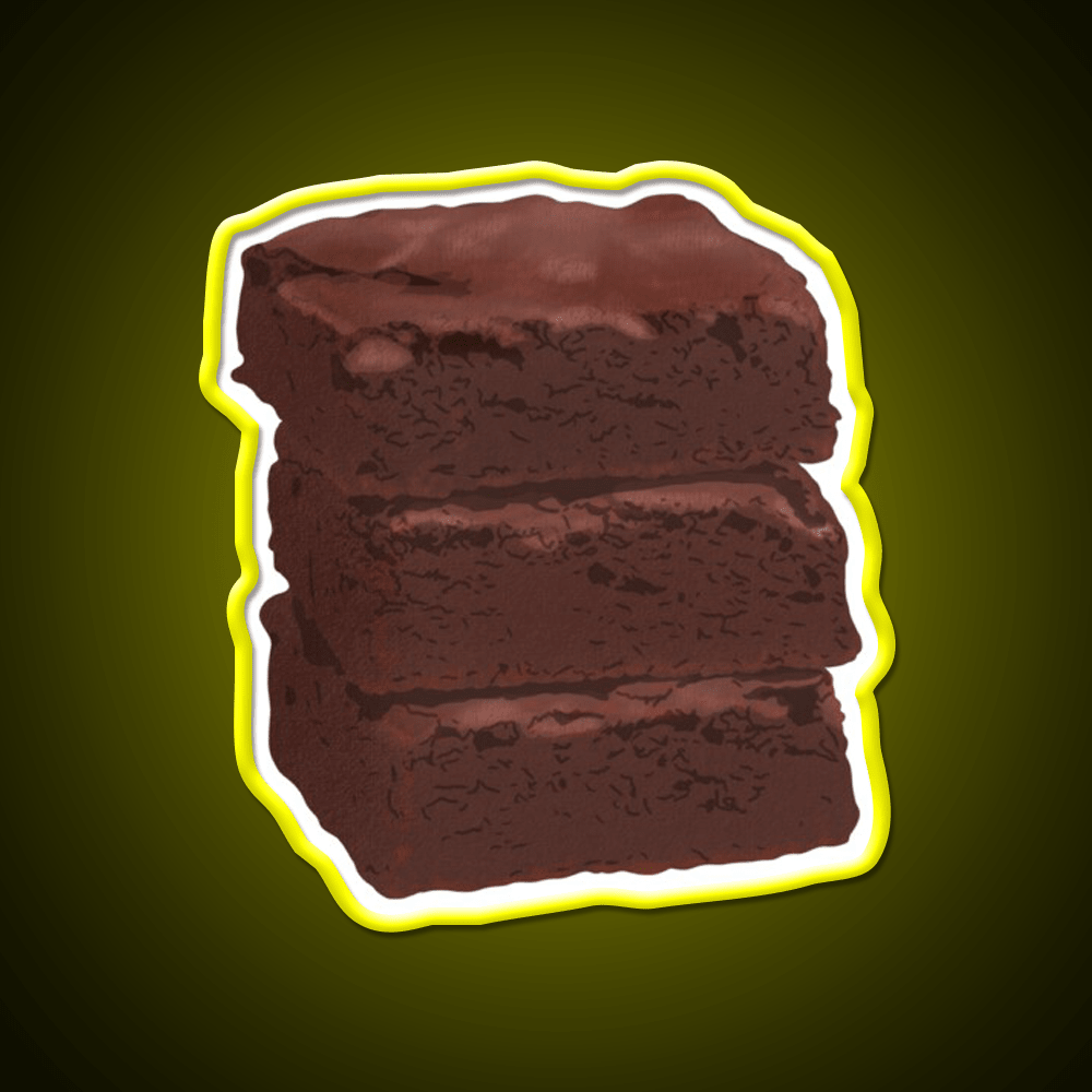 Stack Of Brownies Snack Food Led Neon Sign For Snack Room Rgb Color - Shineneon