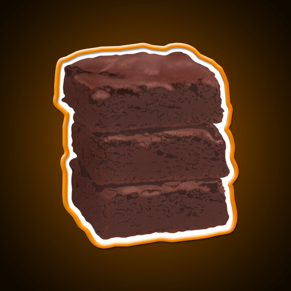 Stack Of Brownies Snack Food Led Neon Sign For Snack Room Rgb Color - Shineneon