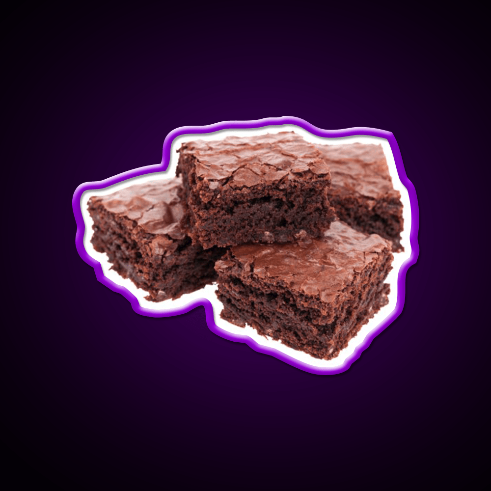 Stack Of Brownies Snack Food Led Neon Sign Rgb Color - Shineneon