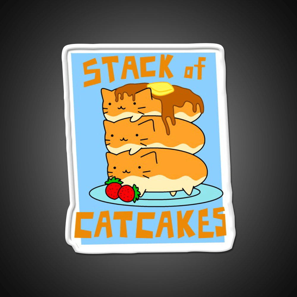 Stack Of Cat Cakes Led Neon Sign Chinese Food Rgb Color - Shineneon