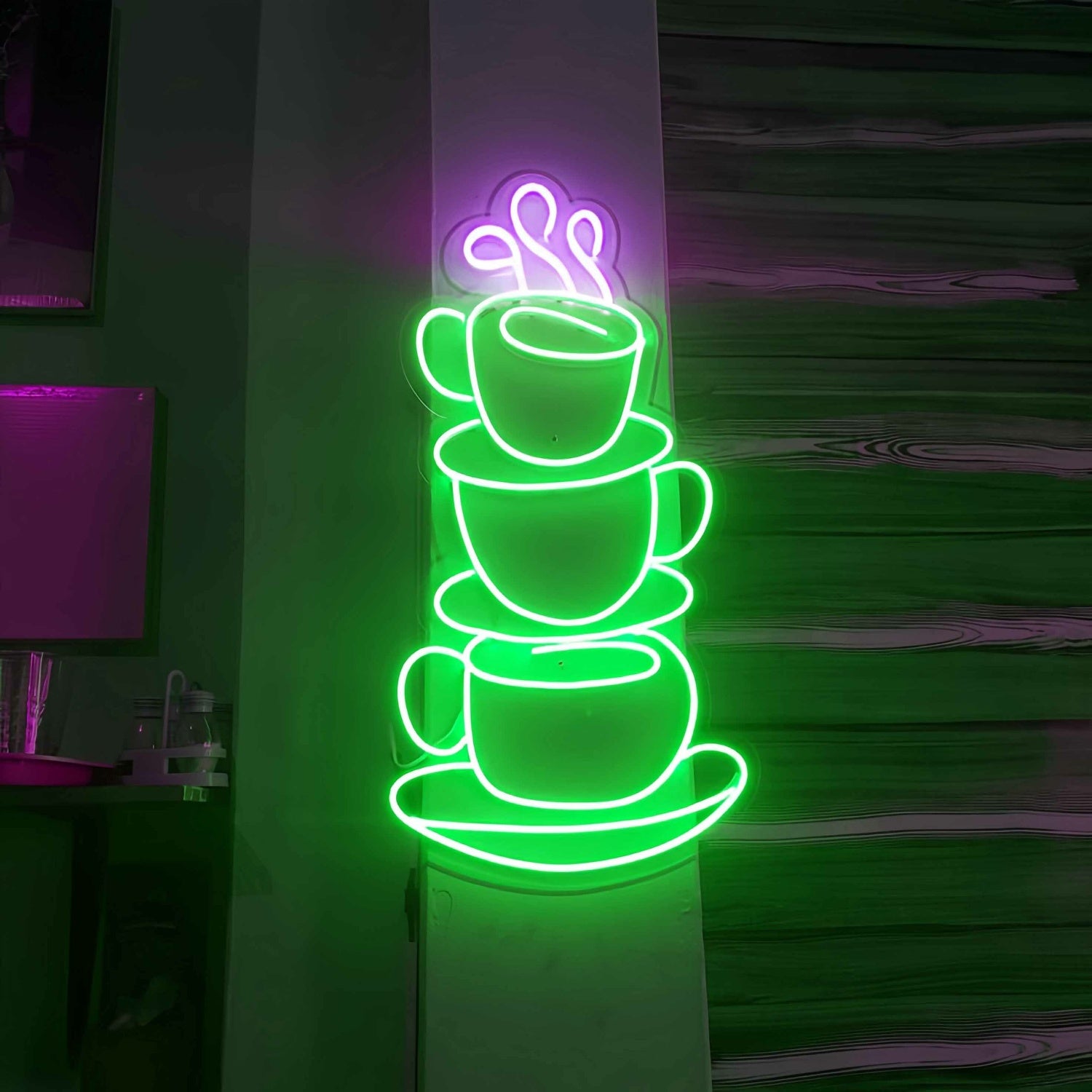 Stacked Coffee Cups Led Neon Sign | Shineneon
