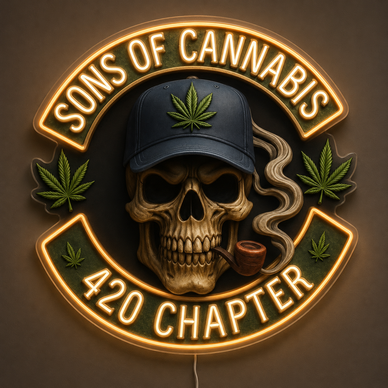SONS OF CANNABIS 420 CHAPTER Custom LED Neon Sign (LED preview)