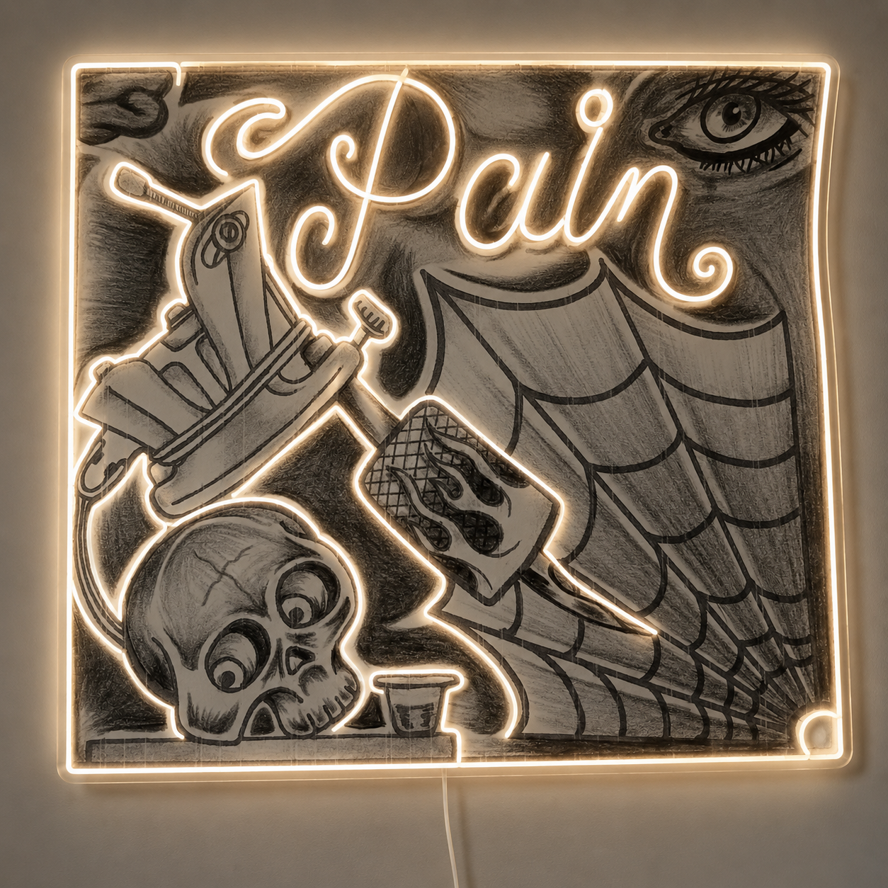 Pain Custom LED Neon Sign (LED preview)