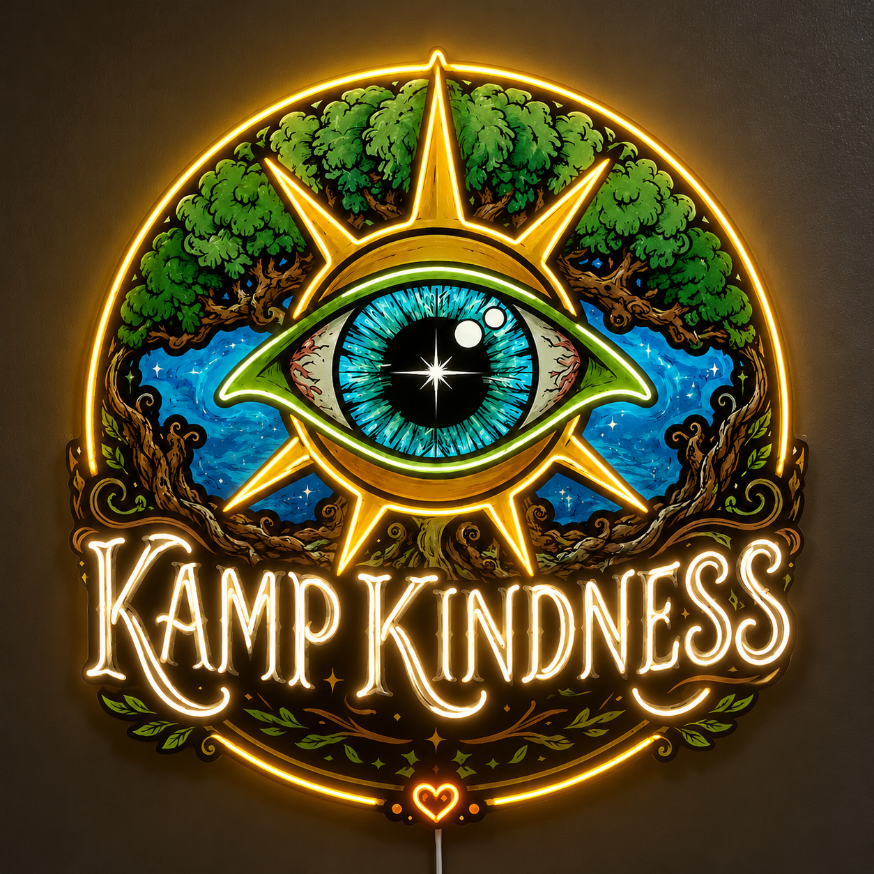 KAMP KINDNESS Custom LED Neon Sign (LED preview)