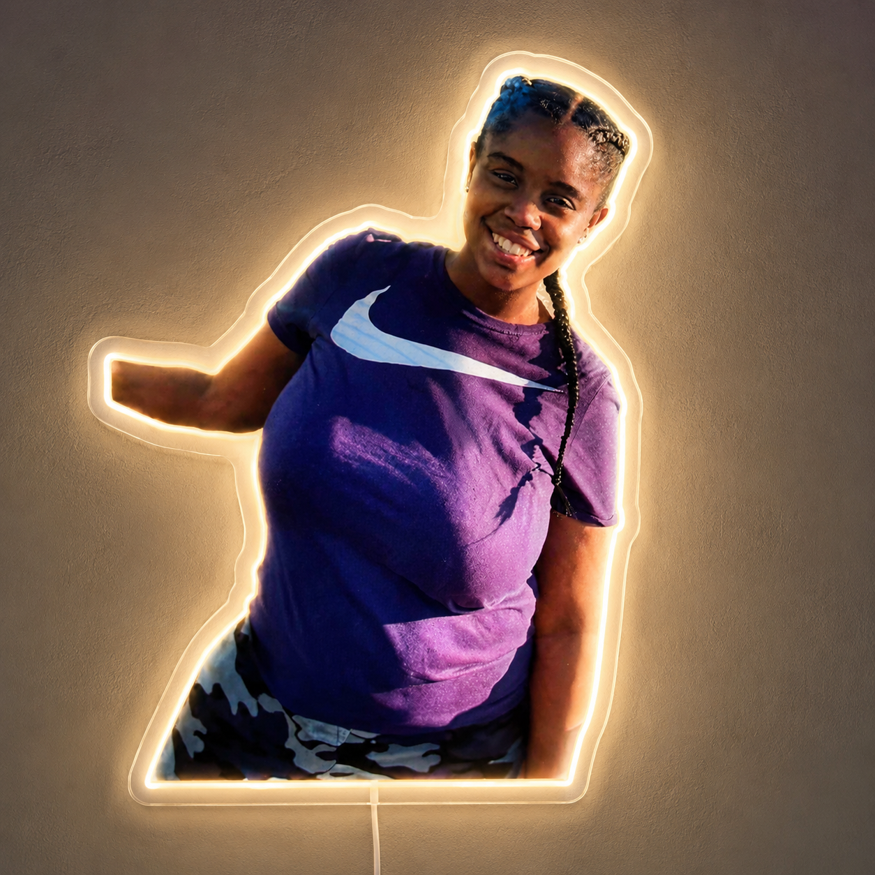 portrait and Custom LED Neon Sign (LED preview)