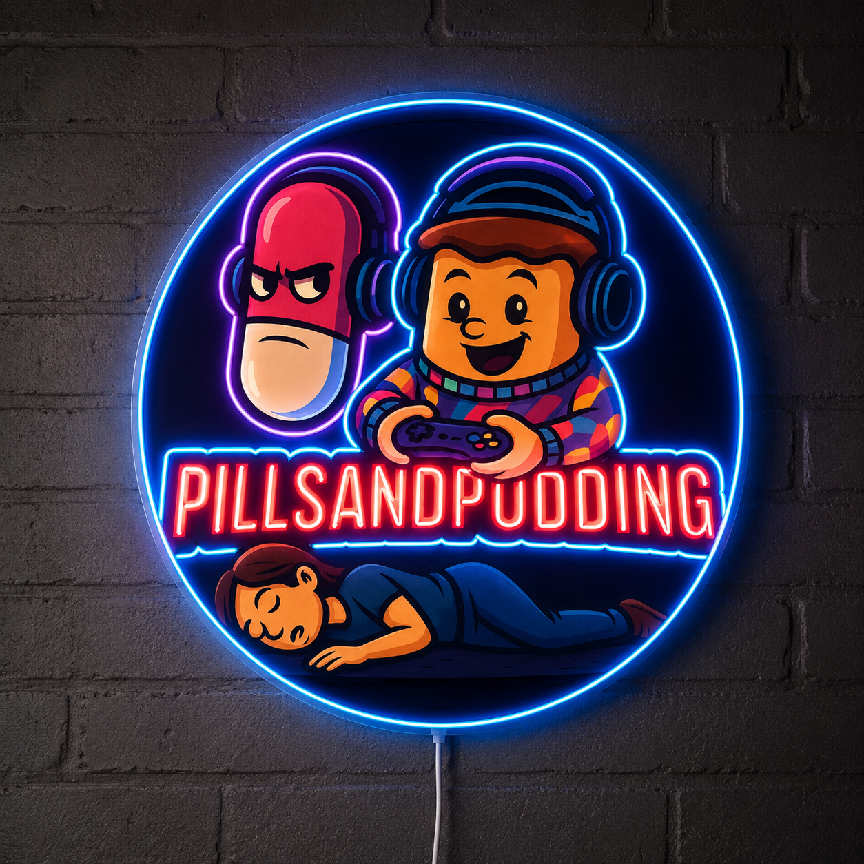 PILLSANDPUDDING Custom LED Neon Sign (LED preview)
