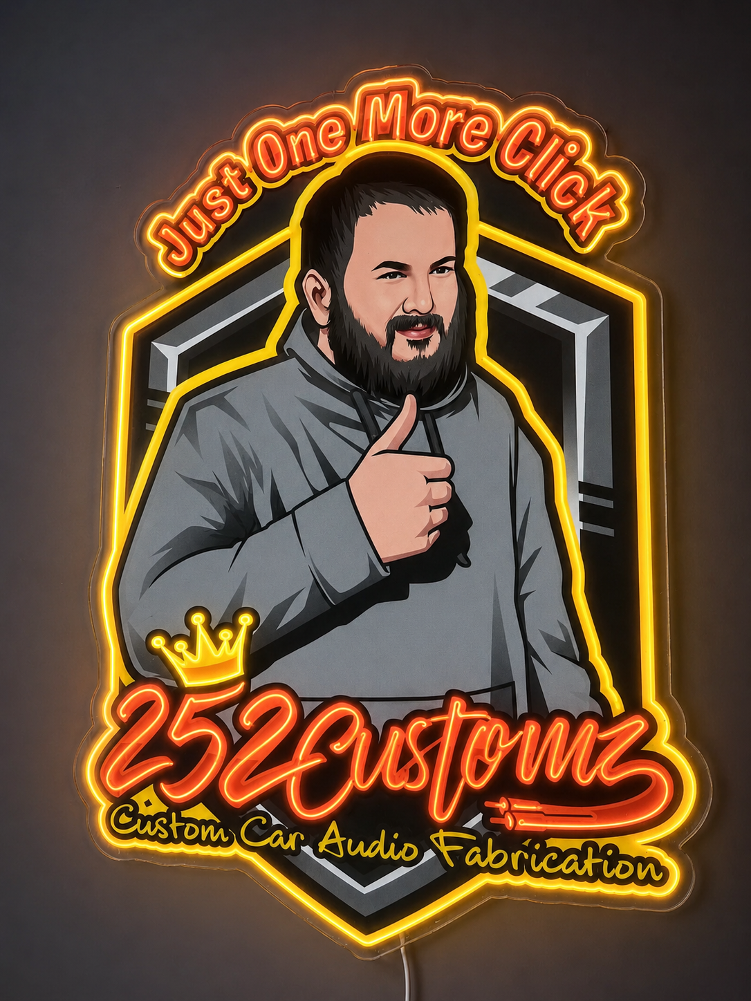 Just One More Click 252 Customs Custom LED Neon Sign (LED preview)