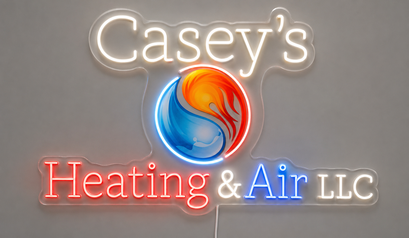 Casey's Heating & Air LLC Custom LED Neon Sign (LED preview)