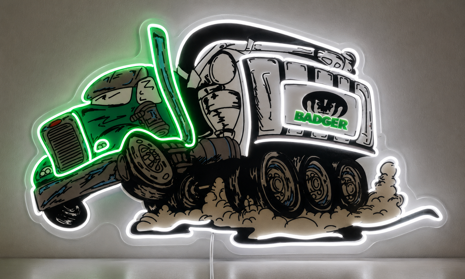 BADGER Custom LED Neon Sign (LED preview)