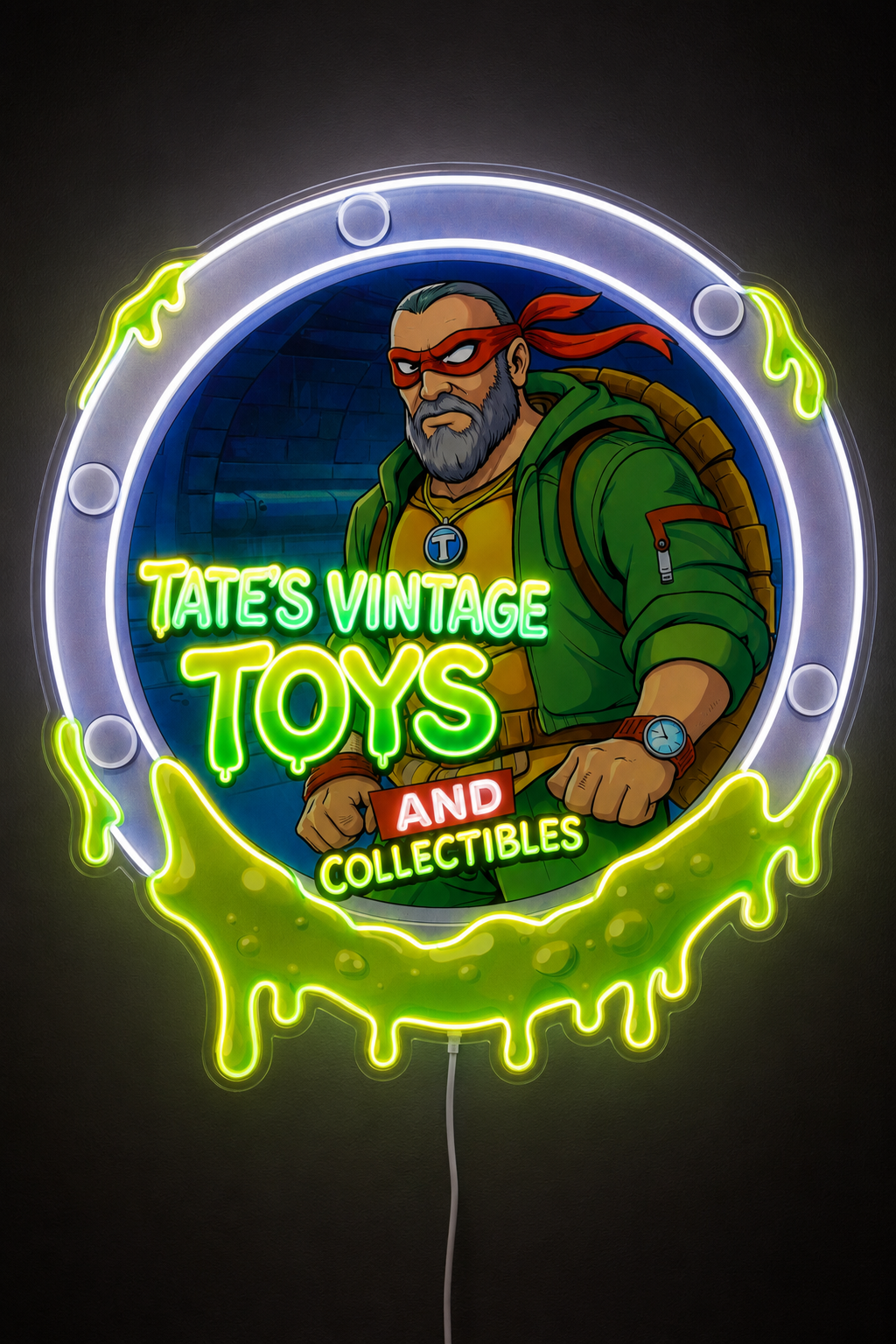 TATE'S VINTAGE TOYS AND COLLECTIBLES Custom LED Neon Sign (LED preview)