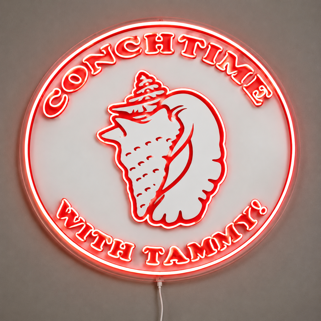 CONCHTIME WITH TAMMY! Custom LED Neon Sign (LED preview)
