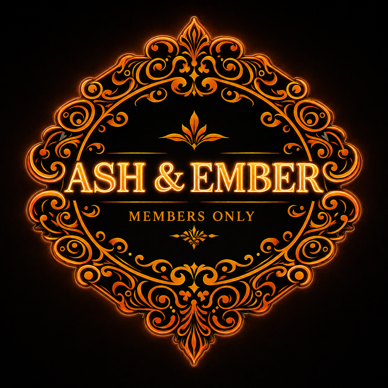 ASH & EMBER Custom LED Neon Sign (LED preview)