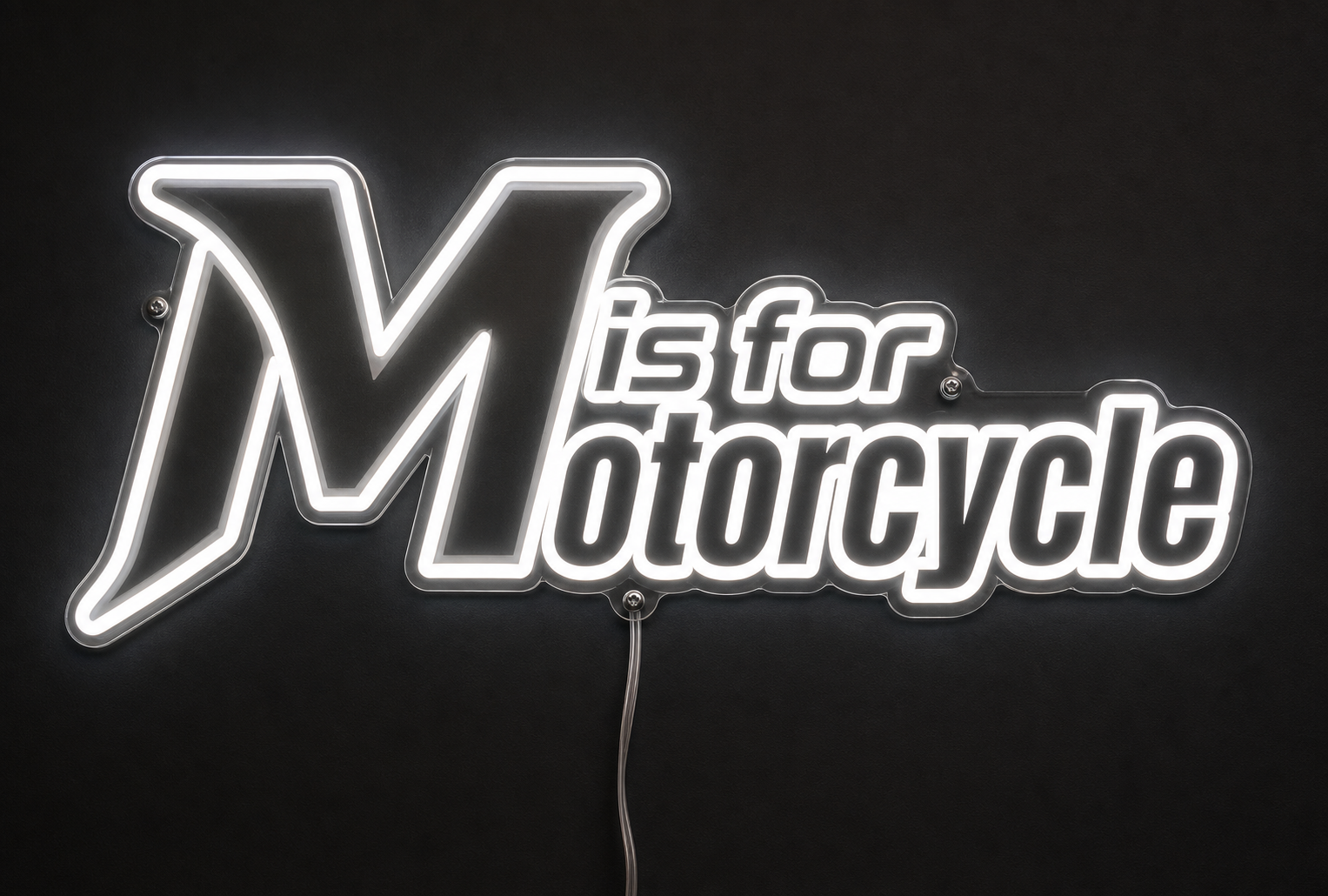 M is for Motorcycle Custom LED Neon Sign (LED preview)
