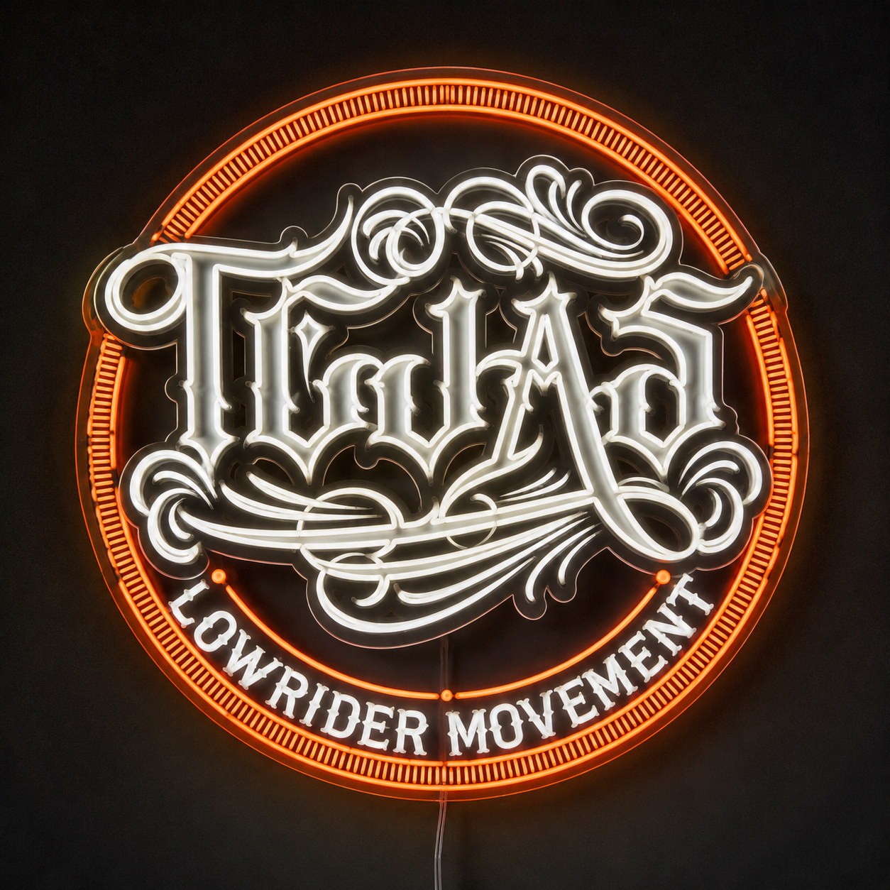 TEJAS LOWRIDER MOVEMENT Custom LED Neon Sign (LED preview)