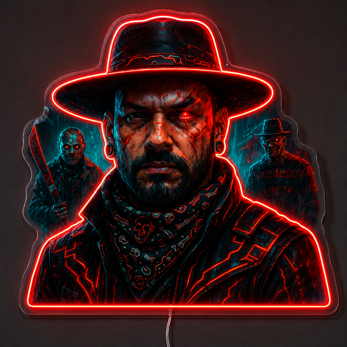 horror character Custom LED Neon Sign (LED preview)