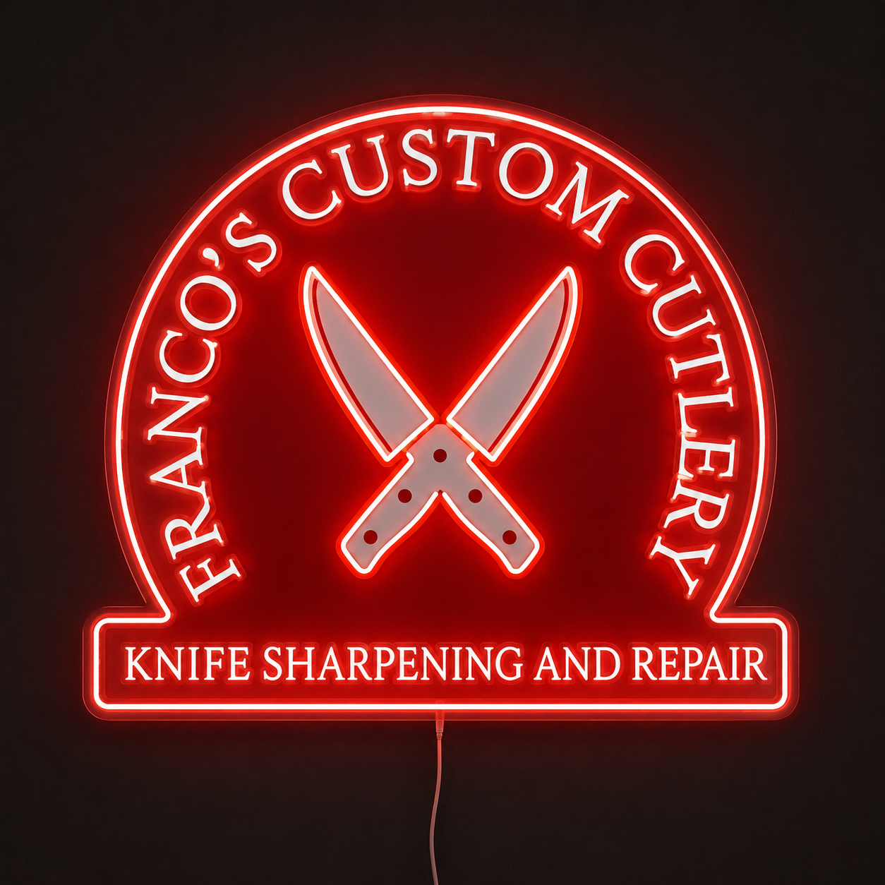 FRANCO'S CUSTOM CUTLERY Custom LED Neon Sign (LED preview)