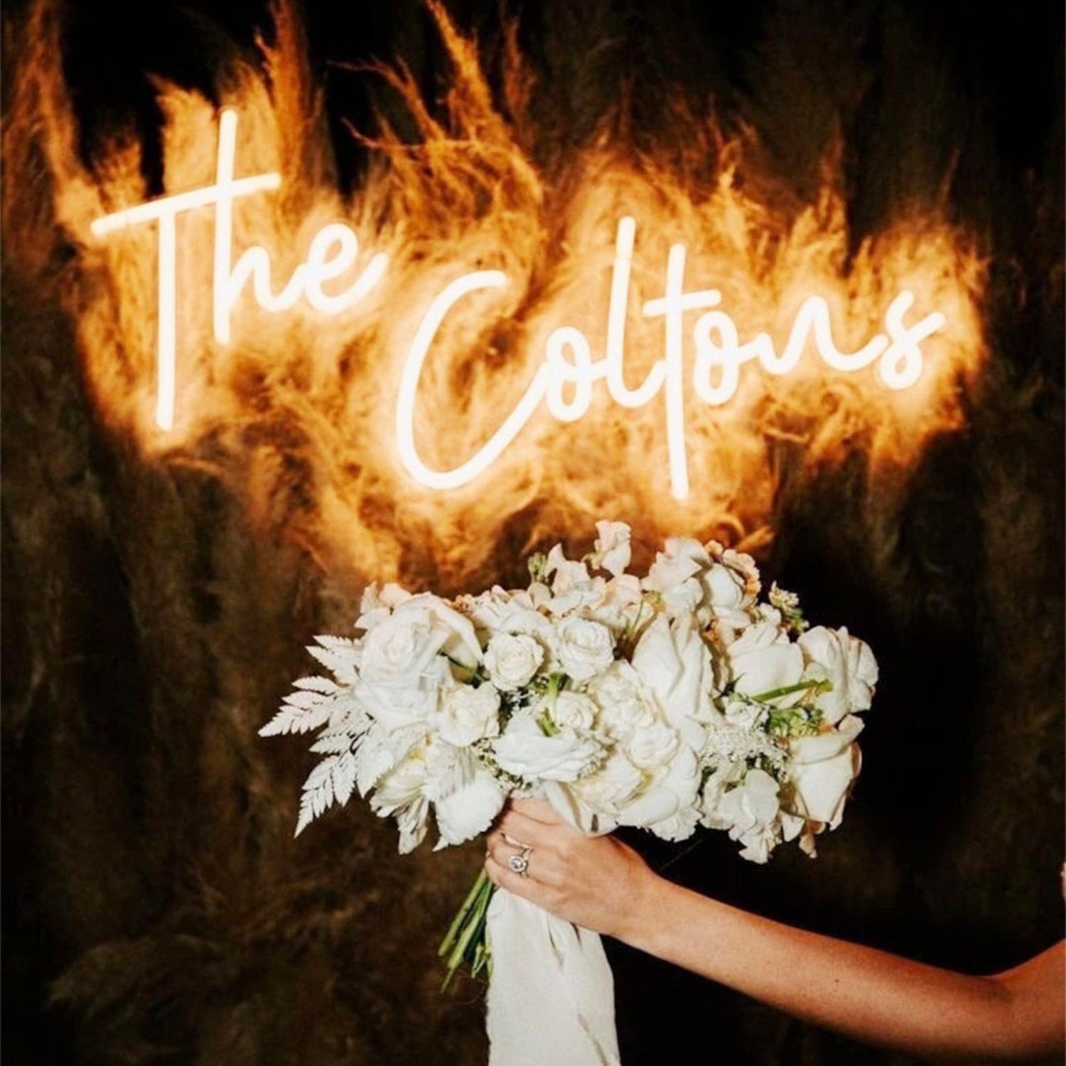 Staggered Design Wedding Led Neon Sign With Your Family Name | Shineneon