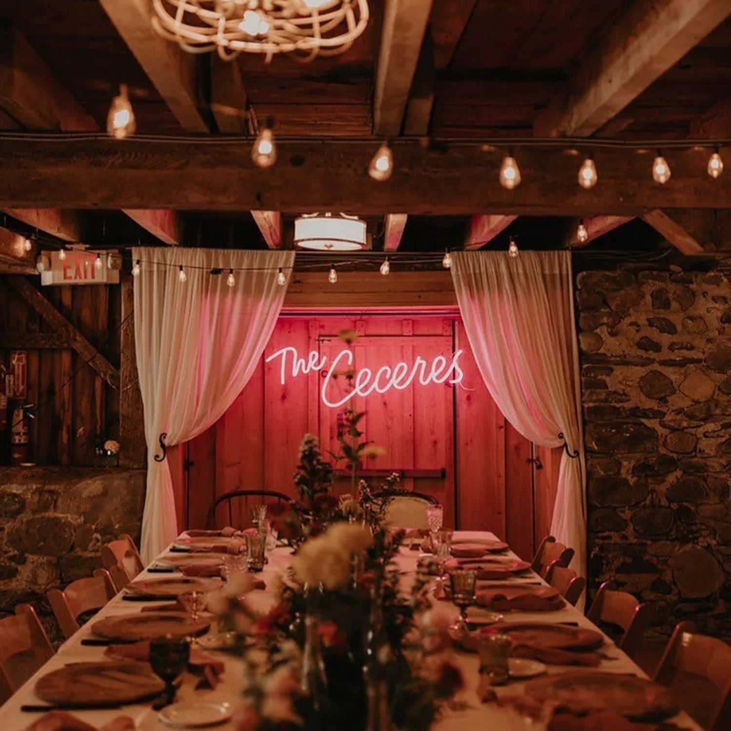 Staggered Design Wedding Led Neon Sign With Your Family Name | Shineneon