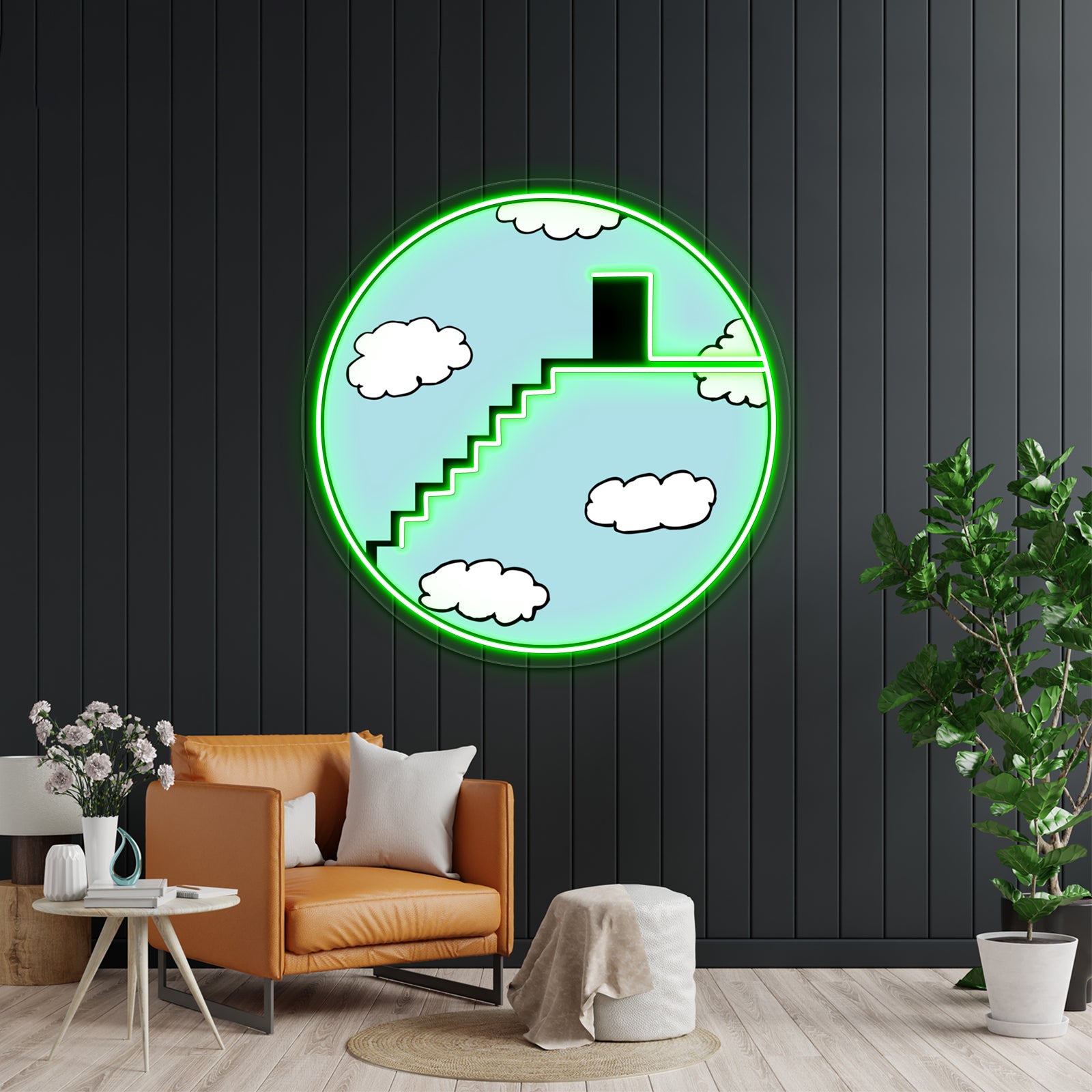 Stairway To The Clouds Artwork Custom Led Signs | Shineneon