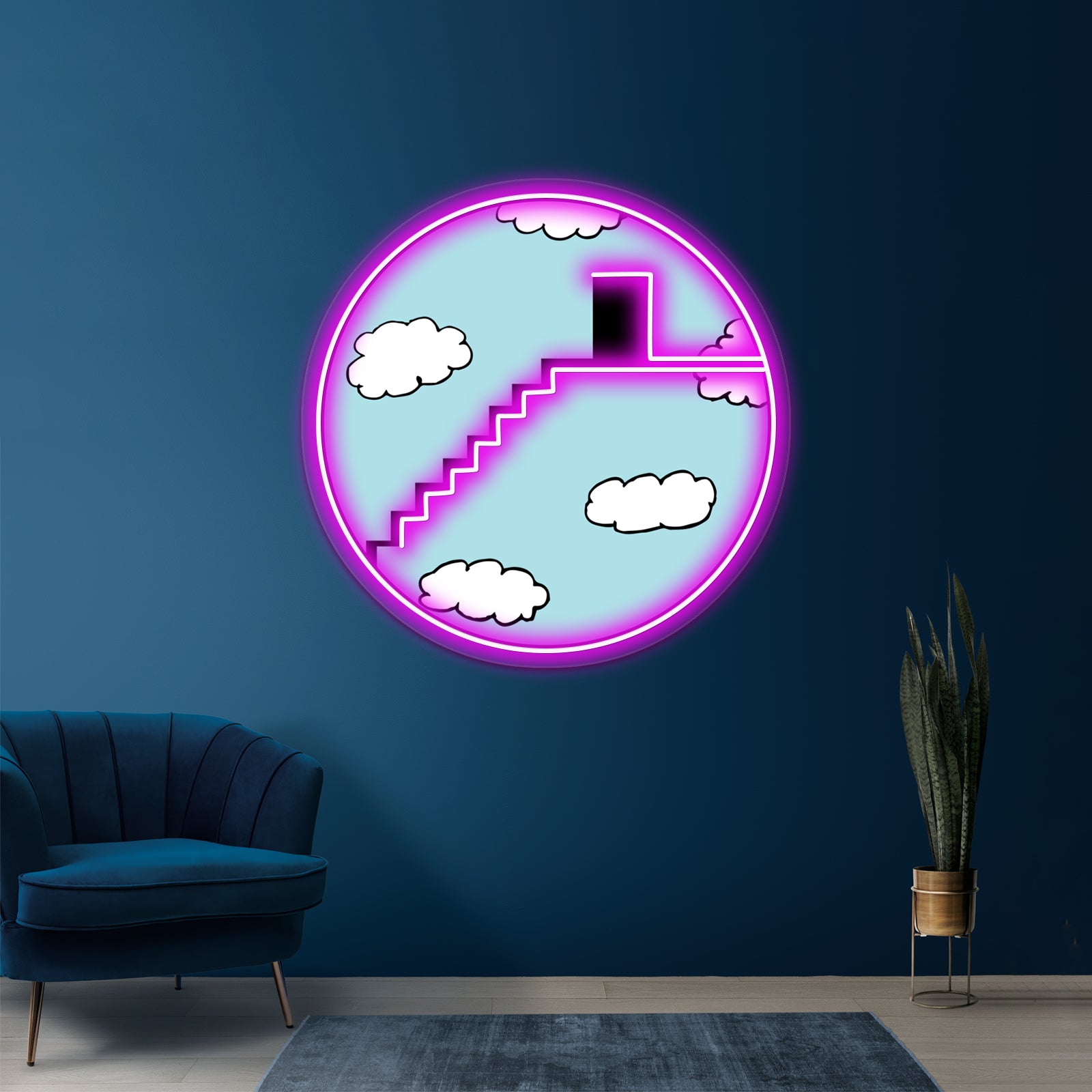 Stairway To The Clouds Artwork Custom Led Signs | Shineneon