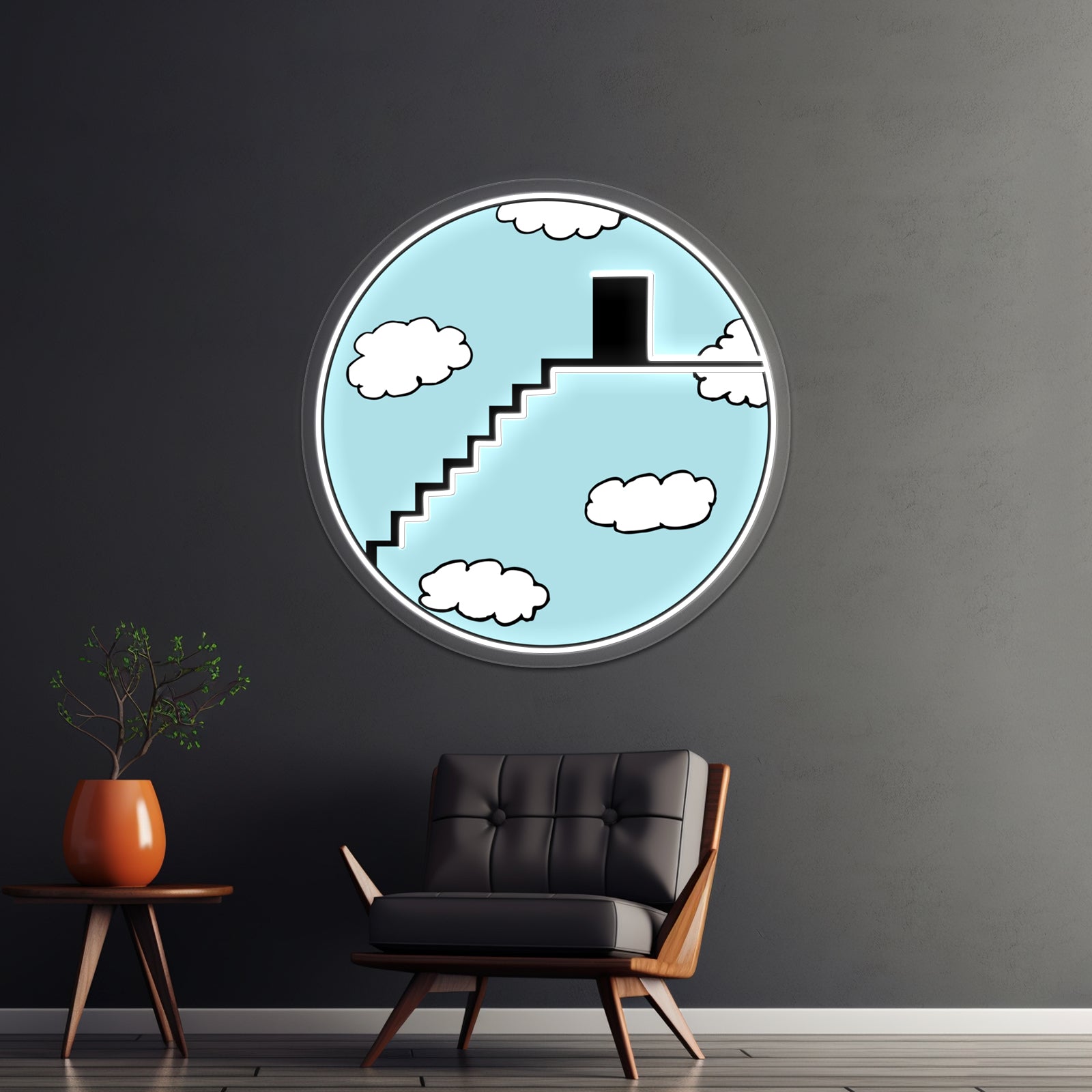 Stairway To The Clouds Artwork Custom Led Signs | Shineneon
