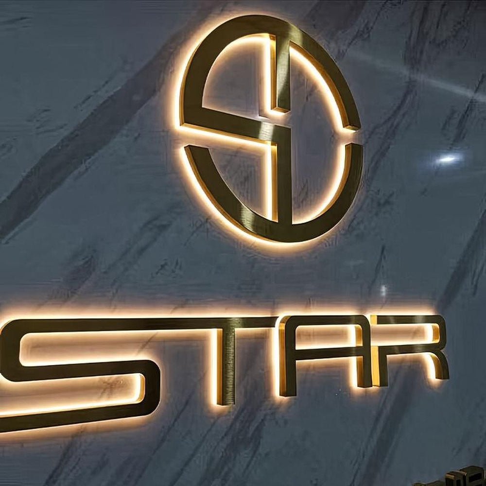 Star 3D Backlit Letters Business Metal Led Sign - Shineneon