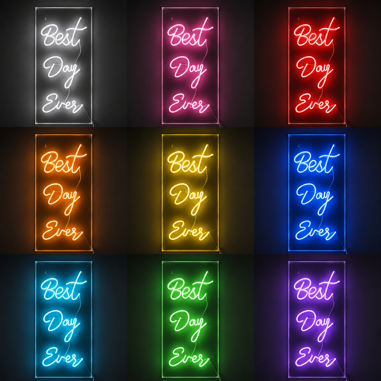 Star Bedroom LED Neon Sign Wall Art color grid