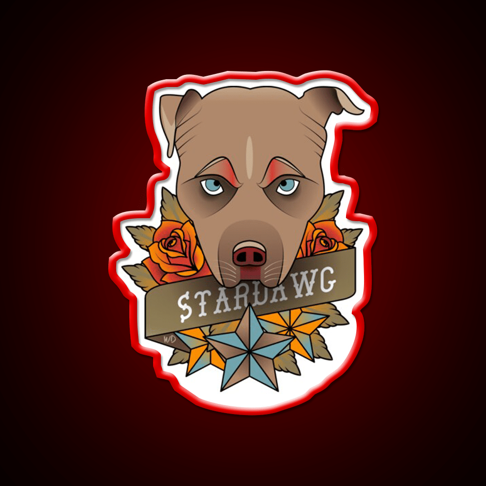 Star Dawg Hemp Inspired Green Leaf Led Neon Sign Rgb Color - Shineneon