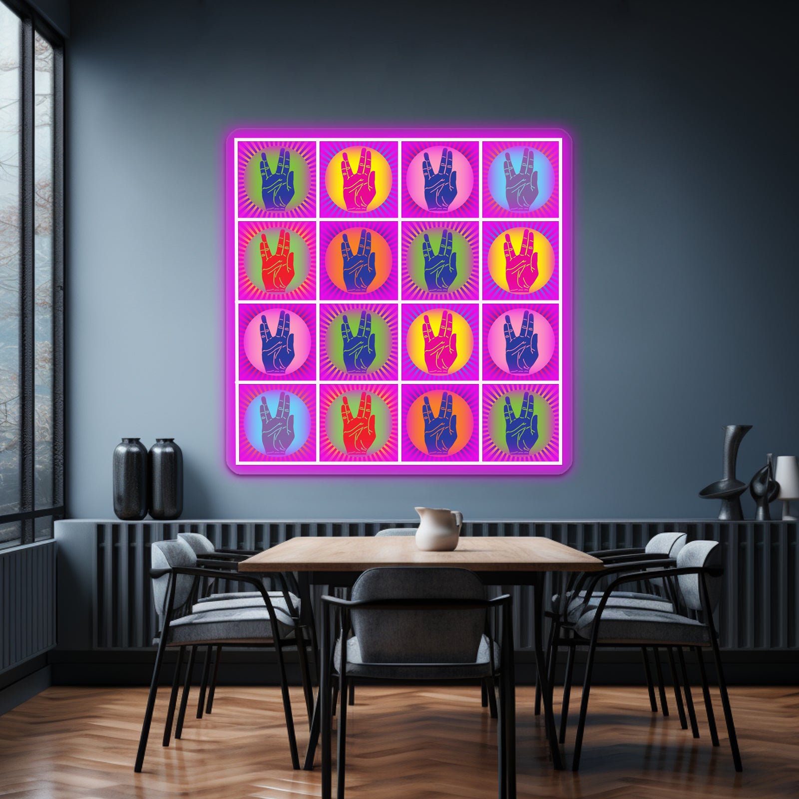 Spock Hand Pop Art 1 Artwork Custom Led Signs | Shineneon