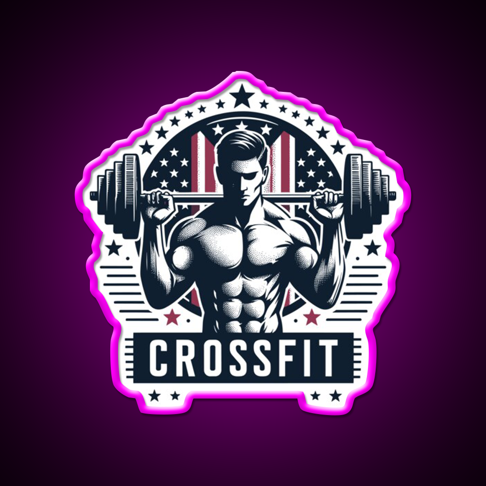 Stars Barbells Gym Fitness Led Neon Sign Rgb Color