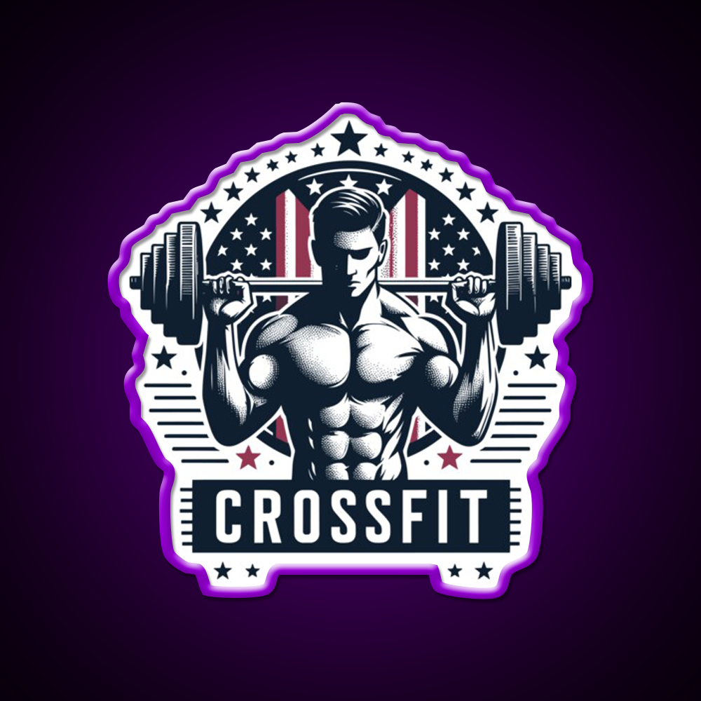 Stars Barbells Gym Fitness Led Neon Sign Rgb Color