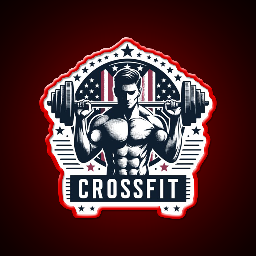 Stars Barbells Gym Fitness Led Neon Sign Rgb Color