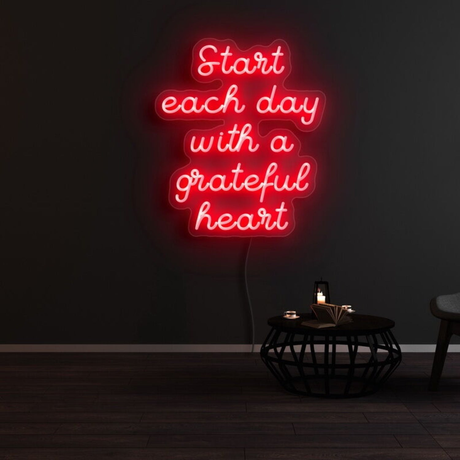 Start Each Day With A Grateful Heart Led Neon Sign - Shineneon
