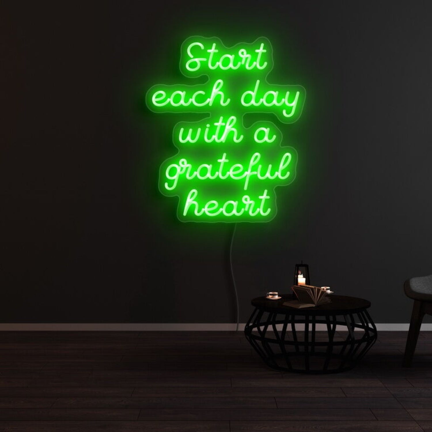 Start Each Day With A Grateful Heart Led Neon Sign - Shineneon