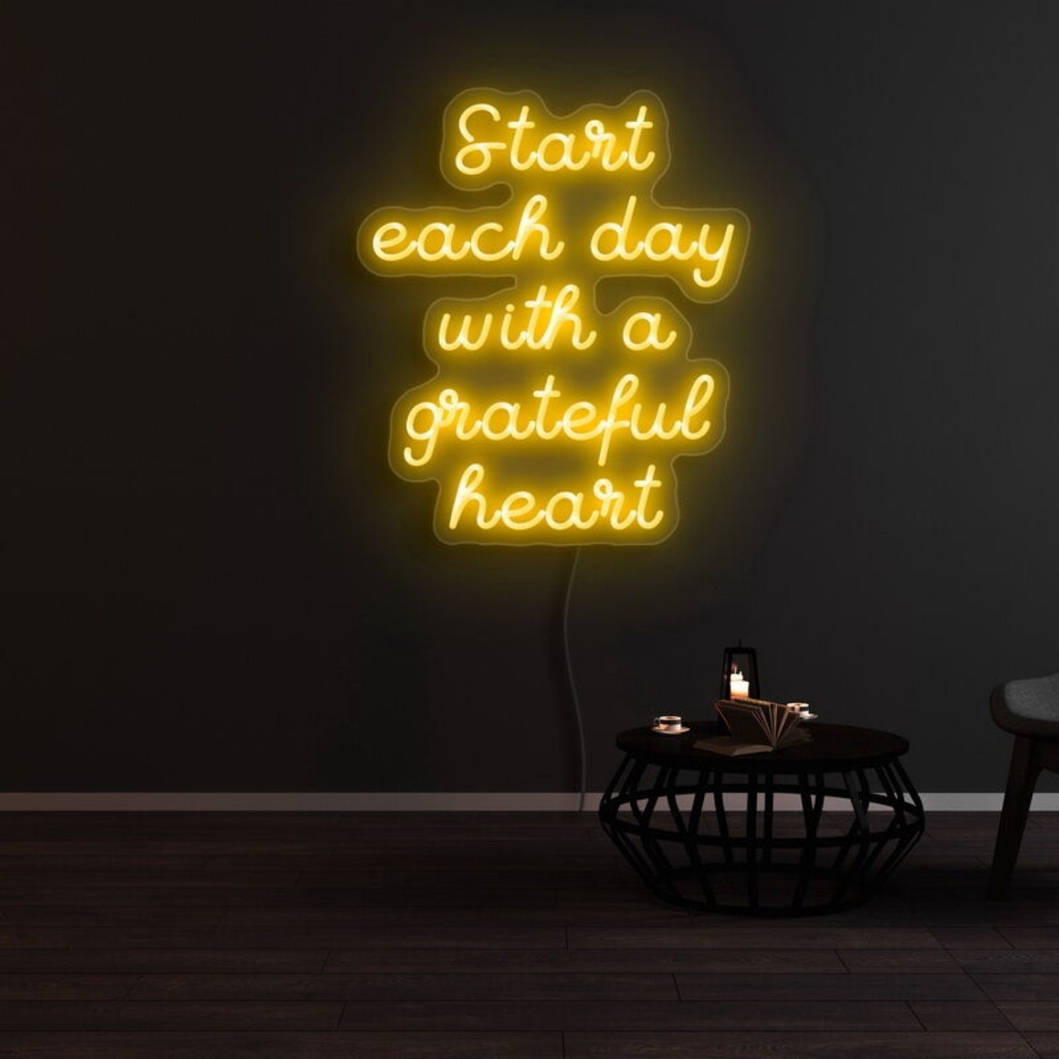 Start Each Day With A Grateful Heart Led Neon Sign - Shineneon